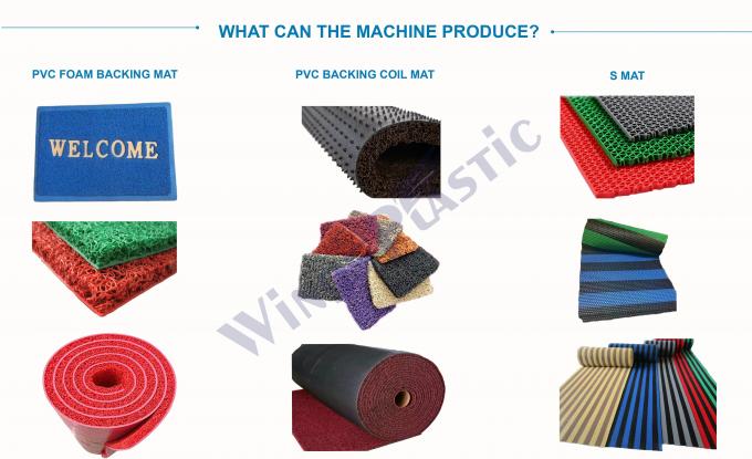 Macchina per la fabbricazione di tappeti a bobina a doppio colore in PVC Modello n. SJ100/30 Spessore 10-19 mm 0