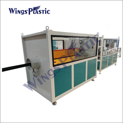 Tubo ad alto rendimento del LDPE dell'HDPE che fa la linea 75-160mm dell'estrusione della tubatura dell'acqua della macchina