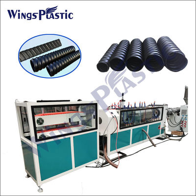 La linea a spirale PVC dell'estrusione di tubi della condotta dell'HDPE del PE ha ondulato la macchina del creatore del tubo
