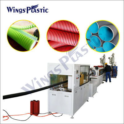Linea di produzione ondulata doppia ondulata del tubo della macchina DWC dell'espulsore del tubo dell'HDPE