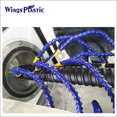 Macchina per estrusori di tubi corrugati pre-stressati in HDPE di plastica Macchina per tubi a spirale di carbonio