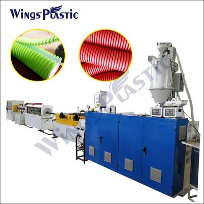 Plastico PE a doppia parete tubo di drenaggio ondulato estrusore macchina 6-8m/min