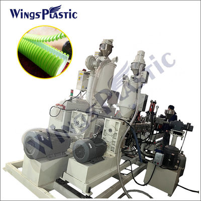 Plastico PE a doppia parete tubo di drenaggio ondulato estrusore macchina 6-8m/min