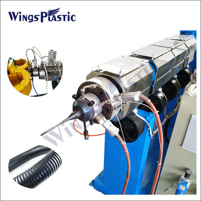 PE PP EVA PVC PA Flessibile Pipe Extrusion Die Plastic Piccolo Diametro Single Wall Corrugated Pipe Making Machine