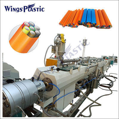 Linea di produzione di estrussione di tubi di plastica a microdotti multipli avvolti