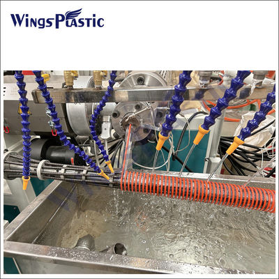 Linea di estrusione del tubo di aspirazione in PVC, linea di produzione del tubo rinforzato a spirale, macchina di estrusione del tubo